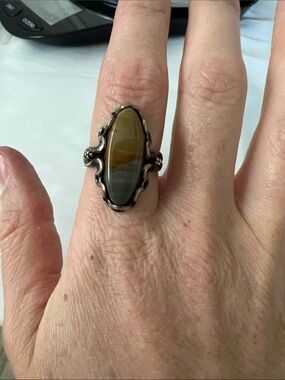 Sterling Silver Cripple Creek Agate Ring